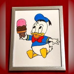 ORIGINAL BABY DONALD DUCK FRAMED ARTWORK 🦆